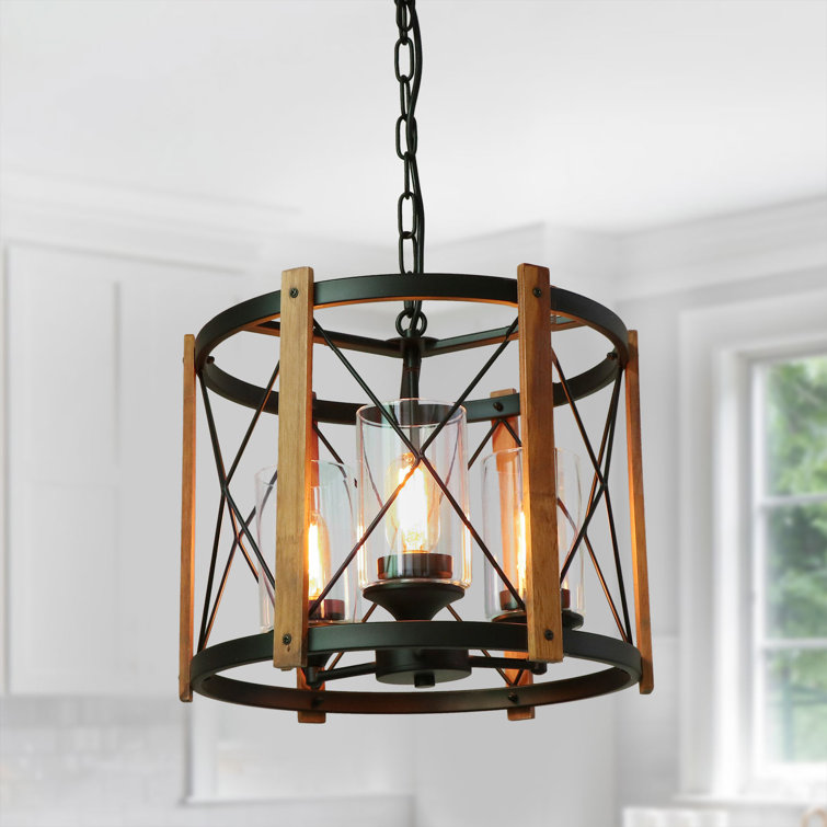 Farmhouse drum deals chandelier